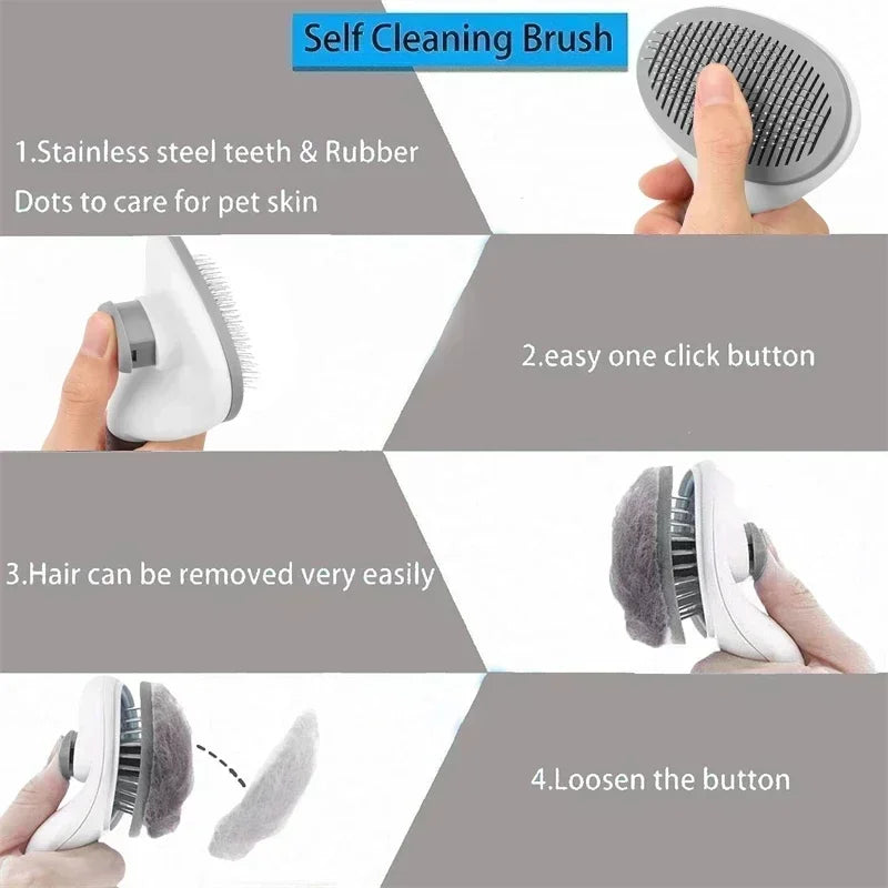 Non-slip Beauty Brush for Dogs & Cats