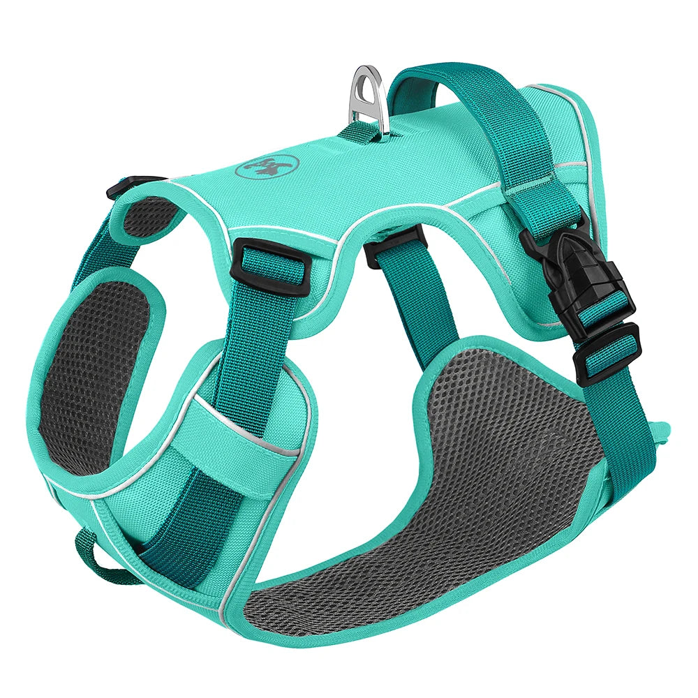 Adjustable Reflective Mesh Harness – Lightweight Control for All Breeds