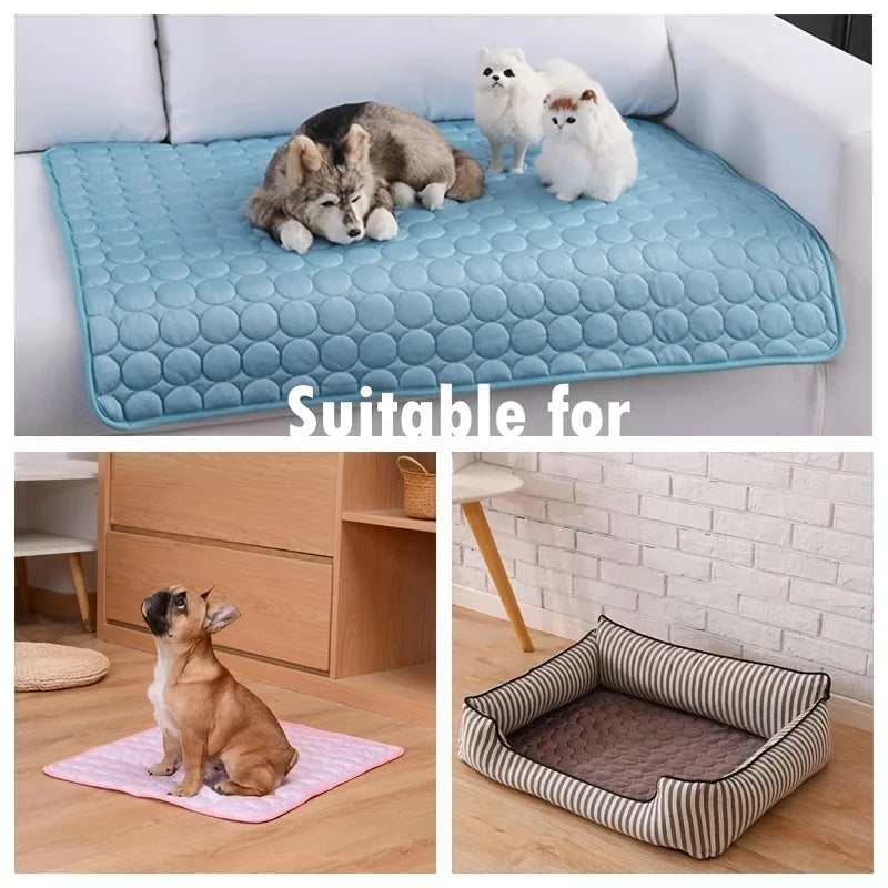 Tapis rafraîchissant d'été ChillPaws : lit extra large pour animaux de compagnie pour chiens et chats