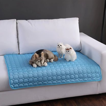 Tapis rafraîchissant d'été ChillPaws : lit extra large pour animaux de compagnie pour chiens et chats