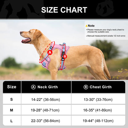 Adjustable Reflective Mesh Harness – Lightweight Control for All Breeds