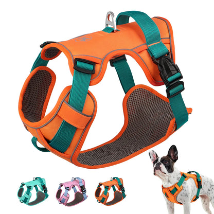 Adjustable Reflective Mesh Harness – Lightweight Control for All Breeds