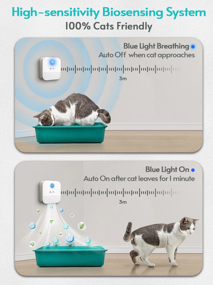 FreshPaws 4000mAh Cat Odor Eliminator: Intelligent Litter Box Purifier