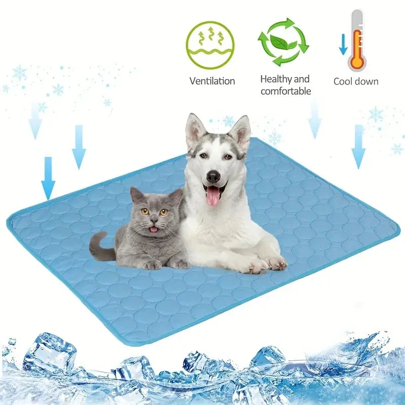 Tapis rafraîchissant d'été ChillPaws : lit extra large pour animaux de compagnie pour chiens et chats