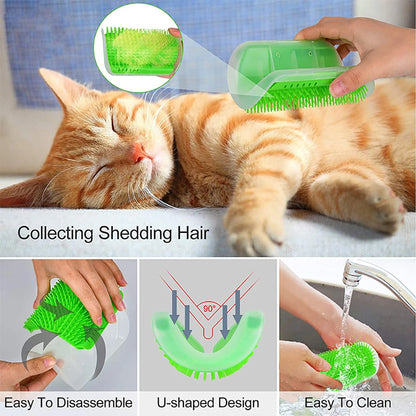 RoyalPaws Cat Scratcher & Massager: Grooming Brush & Hair Remover