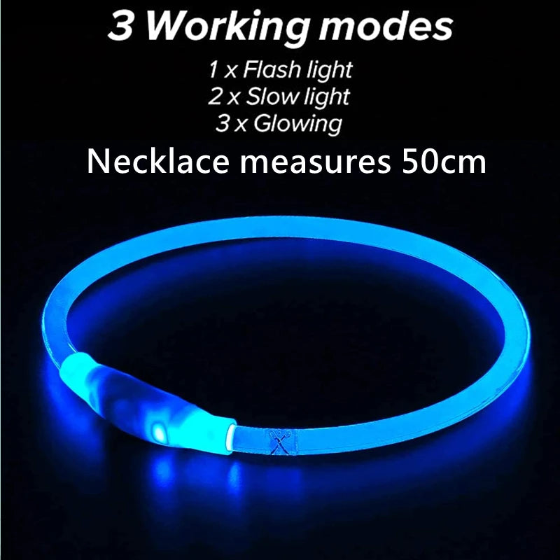 GlowGuard LED Collar: Prevent Pet Loss with 3 Lighting Modes