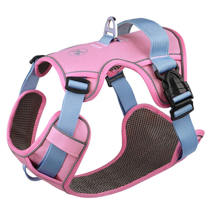 Adjustable Reflective Mesh Harness – Lightweight Control for All Breeds
